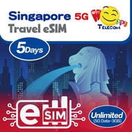 Happy Singapore eSIM - 5-15 Days 3-8GB Unlimited Data Prepaid Travel eSIM (5G/4G)