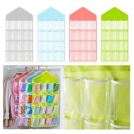 HomeLiving Supplies Transparent Closet 16 Pockets Door Wardrobe Hanging Organizer Bag Shoe Rack Hang