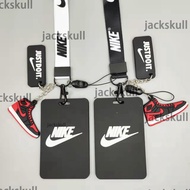 NIKE Street Wear Easy Card Creative Holder Identification Boys Id Mrt Traffic Keychain Hanging Neck Work Per
