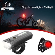 Outtobe จักรยาน ไฟจักรยาน4โหมดไฟจักรยานอัจฉริยะไฟหน้าจักรยานชาร์จ USB ไฟฉายกันน้ำไฟหน้า LED 400 Lumen ป้องกันแสงจ้า MTB อุปกรณ์เสริมจักรยาน