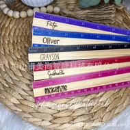 Personalized Carving Wooden Ruler Back to School Supplies 12 Inch 30cm Ruler Personalized Chemical S