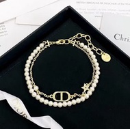 💜全新 DIOR 雙鏈CD 金屬手鏈