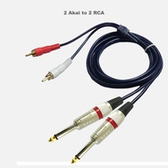 Juan - Kabel Dual Jack Akai 6.5 To 2 Rca 1.5M -Gaxindo