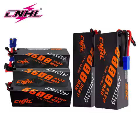 CNHL 3S 4S Lipo Battery 5600mAh 6600mAh 8000mAh 11.1V 14.8V 120C Hard Case With T EC5 Plug For RC Ca