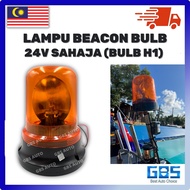 GBS CAR LED BEACON LIGHT H1 BULBS WARINING LIGHT 12V-24V AMBER YELLOW LORI TRUCK CAR BEACON LIGHT LA