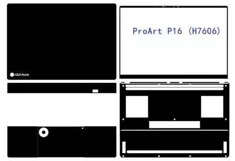 For Asus ProArt P16 H7606 2024 PZ13 HT5306 PX13 HN7306 Studiobook 16 H7600 W7600 H5600 Laptop Vinyl 