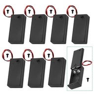 JWISLAND (Pack of 8) 9V Battery Holder with Wires, 9 Volt Battery Case Box with ON/Off Switch, 9v Ba