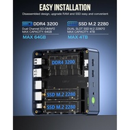Gmktec M5 Plus Ryzen 7 5825U Mini Pc Win11 Pro Nvme Ssd Wifi6E for Office Gaming