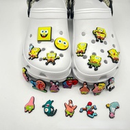 Cartoon Spongebob Jibbitz Crocs Decoration Patrick Star Jibitz Charm Crab Shoe Charms Pins Anime Jibits Crocks for Men Shoes Accessories