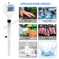 3 in 1 Multipurpose PH Meter Tester Food Soil Water Acidity Tester Glass Electrode  Butter Cheese fe
