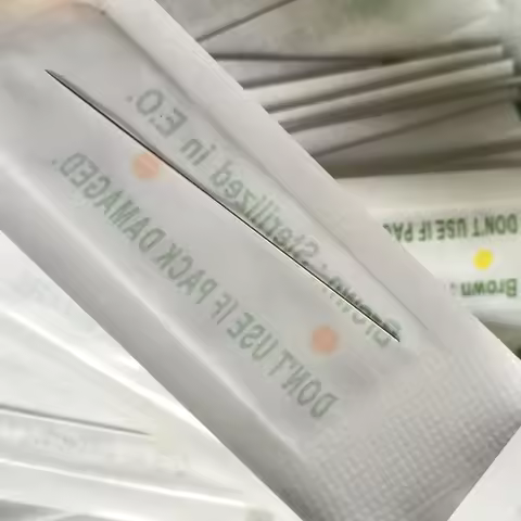 1RL 100pcs 0.4x50mm Sterilized Eyebrow Tattoo Needle Permanent Makeup Tattoo Needles for Giant Sun G