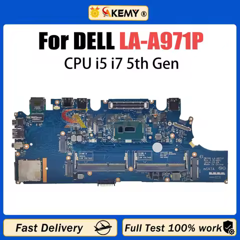 For DELL Latitude E7250 7250 Laptop Motherboard LA-A971P 02PVP8 0G9CNK 0TPHC4 i3 i5 i7 5th Gen Noteb