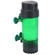 Aquarium Fish Tank Fluidized Moving Bed Filter Bubble Bio Media Filter with Air Stone and Sponge Fil