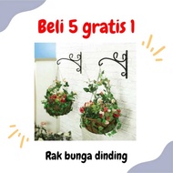 Standing pot gantung rak bunga dinding gantungan pot bunga dinding