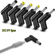 TEMU 6-pack Usb Type-c 90 Degree 5v Female Usb-c To Male Connector 3.0x1.1mm 3.5x1.35mm 4.0x1.7mm 4.