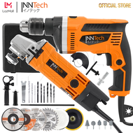 (แพ็คคู่) InnTech เครื่องเจียร หินเจียร ลูกหมู 4 นิ้ว 1050W + สว่านไฟฟ้า สว่านกระแทกไฟฟ้า สว่าน 5 หุ