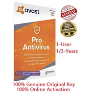 Original Avast Pro. Antivirus Latest Version (Windows) - 1/3 Users, 1/2/3 Years (Email Delivery in 1