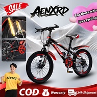 AENXRD Japan Mountain bike 20-inch Red bicycle disc brake 7 speed Birthday present Boys&Girls 4-17