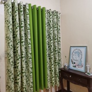 CA55Y - Guava Green Mid Sold Per Pc Or 3in1 Set Ring Curtain ( 5ft - 152cm To 7ft - 213cm )
