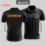 （JING02）Black Electrician Work Polo Shirt