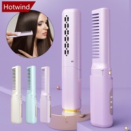 HOTWIND 2-in-1 Mini Travel Hair Styler Wireless USB-C Rechargeable Curling & Straightening LCD Comb 