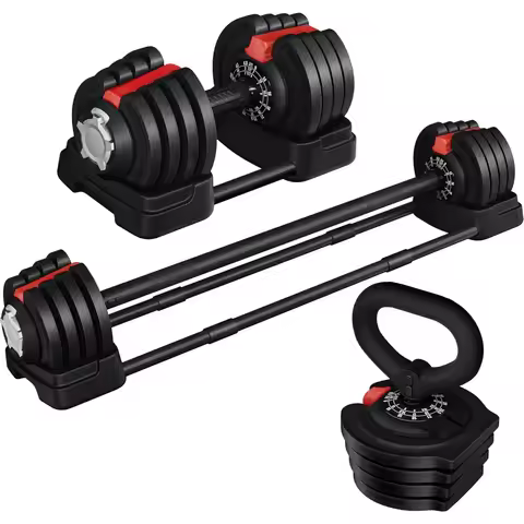 Adjustable Dumbbell Set for Strength Training: Fast Adjust 40lbs 52.5lbs 90lbs Free Weight Dumbbells