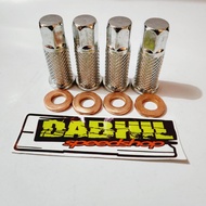 satu set Mur Nanas Silver Ring Tembaga Blok Head Yamaha RX King Rxs F1ZR Jupiter Z Vega R Vega ZR Mi