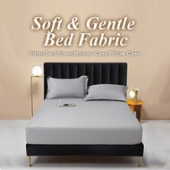 Ramadan Special Soft Smooth Fitted BedSheet Bolster Case Pillow Case Getah Sarung Bantal Guling Cada