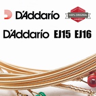 D'ADDARIO EJ15 EJ16 Phosphor Bronze Acoustic Strings Extra Light 10-47 / Light 12-53 Ideal for Finge