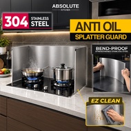 READY STOCK🇲🇾 Anti Oil Splatter Guard Grease Screens Oil Baffle Wall Kitchen Gadgets Stainless Steel