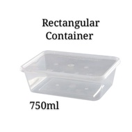 Rectangular Food container 750ml bekas makanan