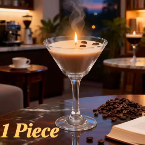 1Pc Scented Candles Espresso Martini Candle Decorative Coffee Martini Candle Elegant Coffee Bar Deco