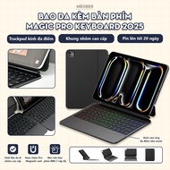 [2026] Magic Pro Keyboard Leather Case for iPad by CatBer for iPad Pro 11, Pro 12,9inch, M1 M2 M4