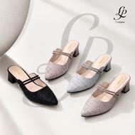 Loopass - Heels 5cm Pointed Toe Mule StrapWanita ELEGAN - HL007N
