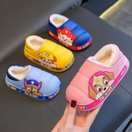 Paw Patrol Children's Cotton Shoes Boys Girls Autumn Winter Waterproof Anti-slip Cotton Slippers Baby Fur Slippers Can Wear Outside
