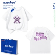 2025สินค้าใหม่! เสื้อยืดแขนสั้นสำหรับเด็กNASAสบายและนุ่ม ผ้าฝ้ายแท้ 100% สไตล์เกาหลี