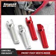 Front Foot Rests Rider For DUCATI Panigale V2 V4 1199 1299 S/R 899 Streetfighter V4 Motorcycle Acces