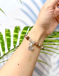 【草莓晶珍珠小熊】水晶設計手鏈手鍊手串