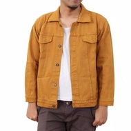 Men's Regular Mustard Yellow Turmeric Jeans Jacket Premium Outfit