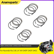 Engine Parts 4PCS Piston Rings Set Fit 2.0 L For Hyundai Kia 2.0L L4 16V G4DF G4GF G4GC G4GC-G 2.0 L