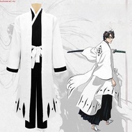 Anime Bleach Cosplay Costume Captain 1-12 Hitsugaya Toushirou Aizen Sousuke Kuchiki Byakuya Set Robe