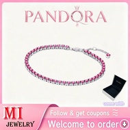 Latest Hot Selling Pandora Jewelry Bracelet Sparkling Pink Tennis Bracelet