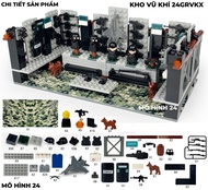 Bộ mô hình đồ chơi lắp ráp Kho vũ khí 24GRVKX lego minifigures nhân vật mini full option mô hình 24