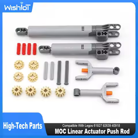 MOC Building Block High-Tech Parts Linear Actuator Push Rod Dynamic Telescopic Rod Compatible With L