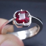 女士紅寶石戒指 美麗的熱處理鴿血紅紅寶石戒指 Rubis Bague