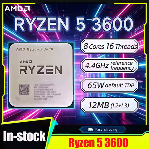 AMD Ryzen 5 3600 R5 3600 CPU 6 Core 12 Thread 4.2GHz AM4 Processor Unlocked Desktop Gaming Tray CPU 