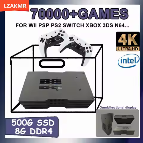 Super Game Console x king 500G Gaming SSD Batocera 3865U 70000+Games For Wii PS2 XBOX PSP Switch Gam