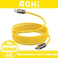 AOHI Future Adonis Cable Thunderbolt 5 USB 4 2.0 240W Cable 240W 120Gbps 8K PD3.1 USB-C Cable