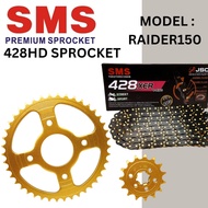 428HD SPROCKET SET SMS 428XER-132L ORING CHAIN  SUZUKI RAIDER150  AXELO SMASH V115 SPROCKET GOLD DID