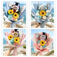 ⚡現貨, 即日取⚡實物圖✨🎓【 畢業花束🎓🌻】❤️針織花束💐敬師禮物❤️鯊魚貓 Mofusand🌟🎁Chiikawa, Cinnamoroll, 史迪仔, 星之卡比, Kuromi, Hello ki